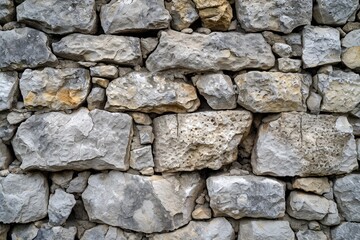 Obraz premium Rustic stone wall, old stone texture.