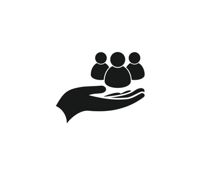 Retention client sign, Customer care icon, People protection and safety vector icon