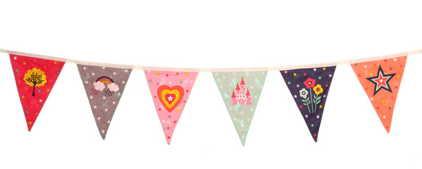 Girls bunting isolated on a white background