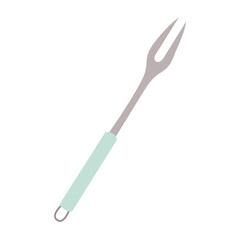 Two-prong fork icon. Kitchen Utensil. Cartoon illustration of kitchen ladle vector icon.
