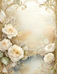 vintage background with roses