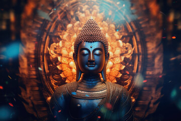 Lord Buddha in meditation - obrazy, fototapety, plakaty