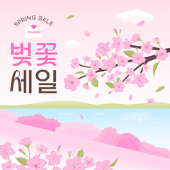 벚꽃 세일 배너