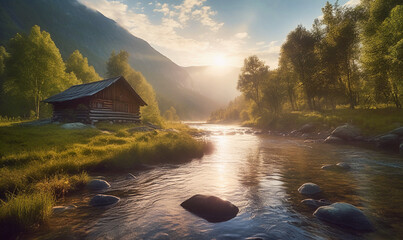 Einsame H&uuml;tte in Kanada