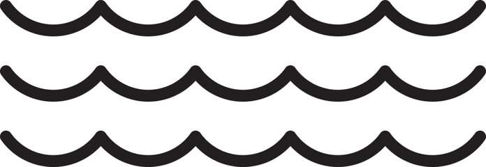 Sea icon wave illustration vector design. Ocean logo graphic element. Aqua symbol. - obrazy, fototapety, plakaty