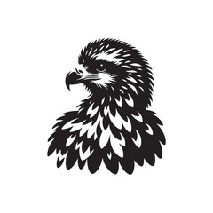 Eagle heads black and white vector