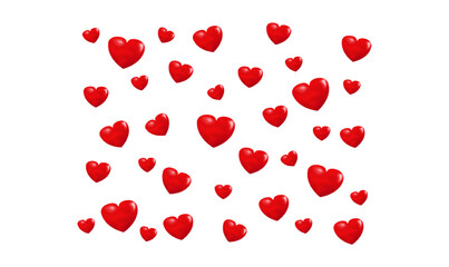 red hearts on white background, heart background
