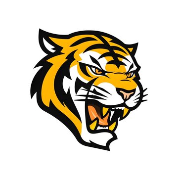 Tiger vector art logo for gamers - Generative AI