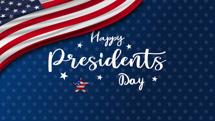 Presidents Day USA Flag Background