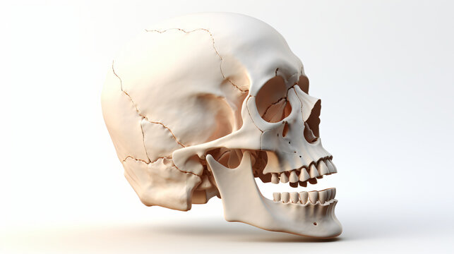 3d rendered medical illustration of the human skull