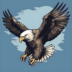 Eagle vector art logo for gamers - Generative AI