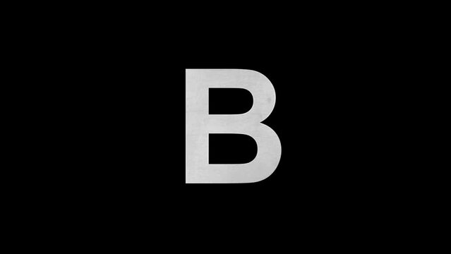 Letter B in blue fire, alpha channel, fire alphabet