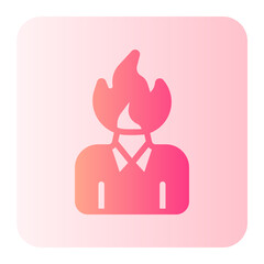 burning head gradient icon