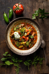 Green bean and sausage stew