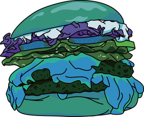 ハンバーガー（hamburger）(eps)