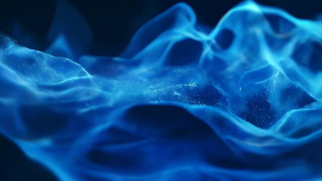 an abstract fluid dynamic in shades of blue