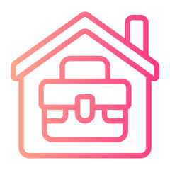 work from home gradient icon