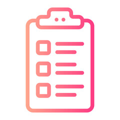clipboard gradient icon