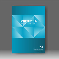 Blue cover design modern technology style. Annual report. Brochure template, catalog. Simple Flyer promotion. magazine. Vector illustration