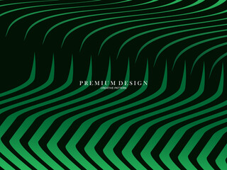 Abstract Green lines Background Template Vector, Green Background with Beautiful Wave Design.