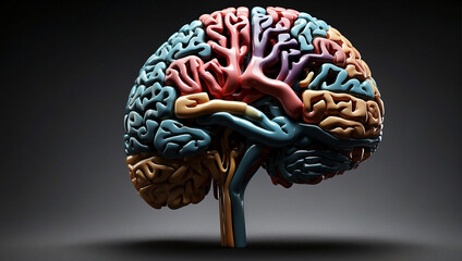 human brain anatomy - obrazy, fototapety, plakaty
