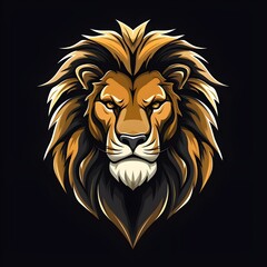 Lion vector art logo for gamers -Generative AI