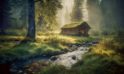 Einsame H&uuml;tte in Norwegen