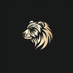 Bear  vector art logo for gamers -Generative AI
