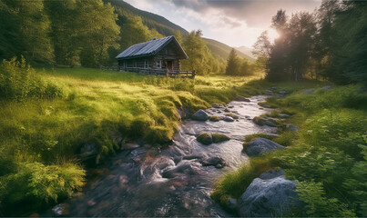 Einsame H&uuml;tte in Norwegen