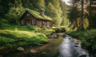 Einsame H&uuml;tte in Norwegen