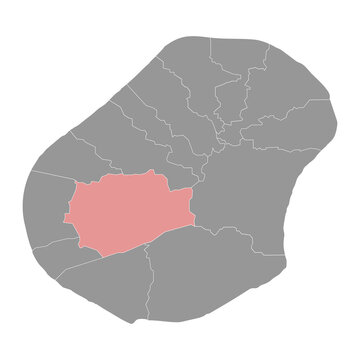 Buada district map, administrative division of Nauru. Vector illustration.