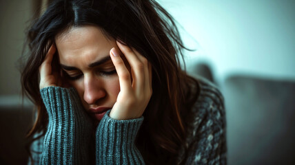 woman stress and headache