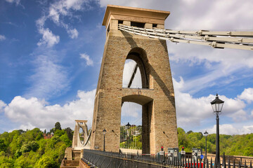 Fototapeta premium Bristol, UK - Clifton Suspension Bridge, by IK Brunel. Opened 1864, has always been a toll bridge.