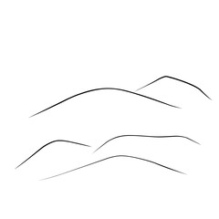 Abstract Lines Form Hills 
