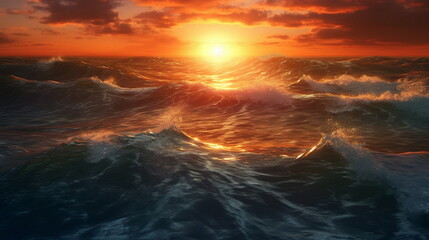 Fototapeta premium sunset over the sea