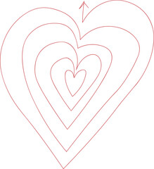 Hand drawn hearts. Design elements for Valentine's day.