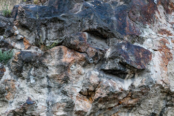 The background with stones. Stone wall background.  Old wall cement texture.