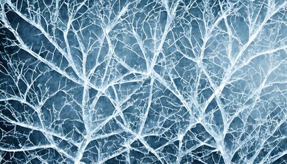 close up of a frozen ice pattern the texture looks like a network of veins or branches thetemplate for design