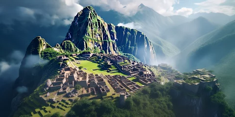 Foto op Canvas Machu Pichu - an ancient city in South America © Евгений Высоцкий