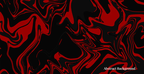 Vector Red And Black Marble Ink Texture. Abstract Background. Digital. Illustration. Wallpaper. Luxury Banner. Backdrop