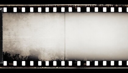 vintage grungy film isolated on background retro analog scratched and smudged old negative strip with vignette border effect in 8k 16 9 ratio 3d rendering - obrazy, fototapety, plakaty