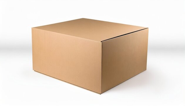brown cardboard box isolated on white background
