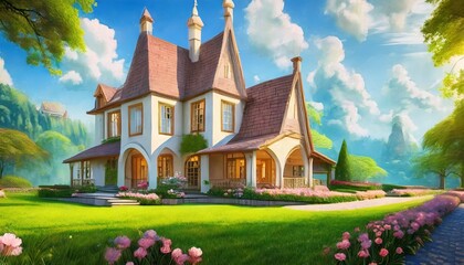 Fototapeta na wymiar artistic concept painting of a fantasy house