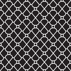 Fototapeta premium Abstract geometric pattern in Arabian style with wavy lines A seamless vector background