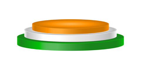 Indian tricolor 3D podium