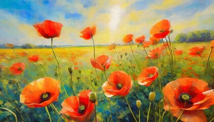 graphic art poppies 3d graphic drawing photo wallpaper for a room or home interior postcards covers