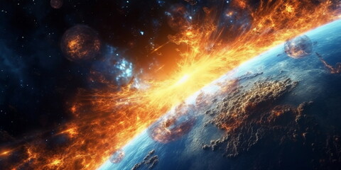 Obraz premium explosion in space