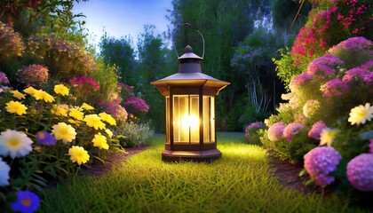 Fototapeta na wymiar lantern in the garden