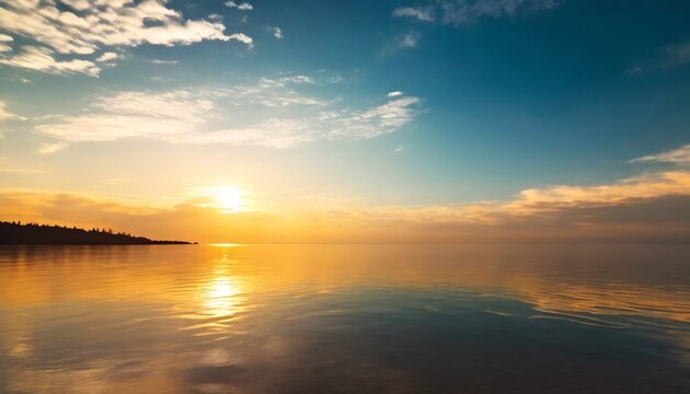 tranquil sunset over seascape