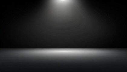 perspective floor backdrop black room studio with gray gradient spotlight backdrop background for display your product or artwork